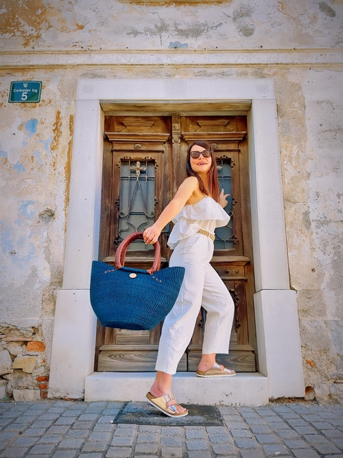 Tote Shopping Basket - Blue