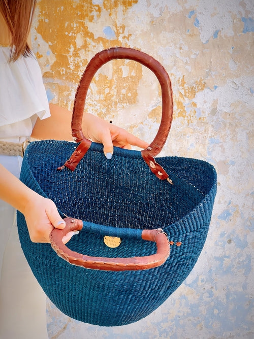 Tote Shopping Basket - Blue